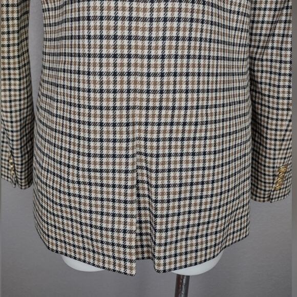 J. Crew Brynn Double Breasted Blazer Jacket in Plaid Italian Wool Blend size 10 - Picture 14 of 16